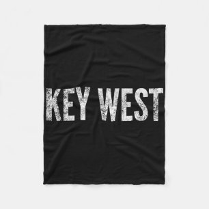 Key West Florida Keys Beach Sunset Fishing Tee Fleece Blanket