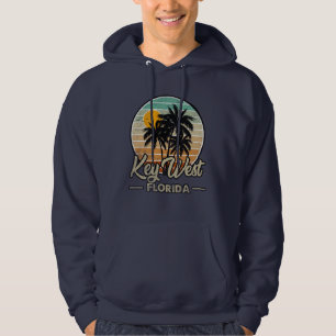 Key West Florida Keys Retro 70s Beach Vacation Hoodie