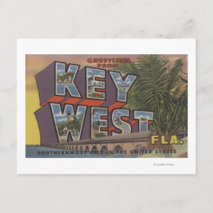 Key West, Florida - Large Letter Scenes Postcard
