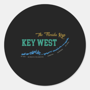 Key West Florida Miami Vibes Beach Sunshine State Classic Round Sticker