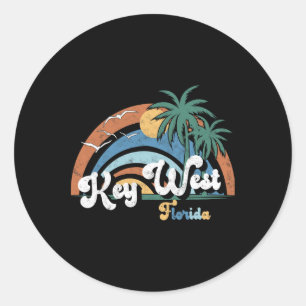 Key West Florida Miami Vibes Beach Sunshine State Classic Round Sticker