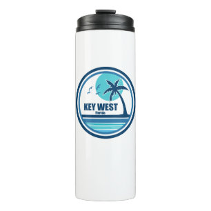 Key West Florida Palm Tree Birds Thermal Tumbler