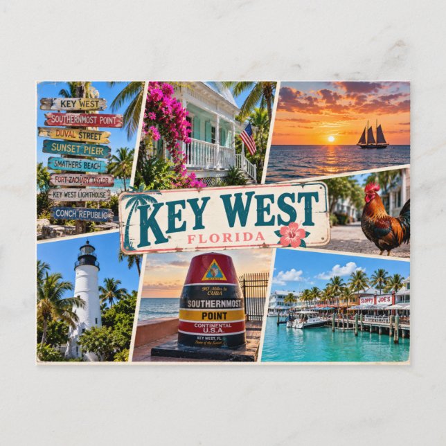 Key West Florida Postcard (Front)