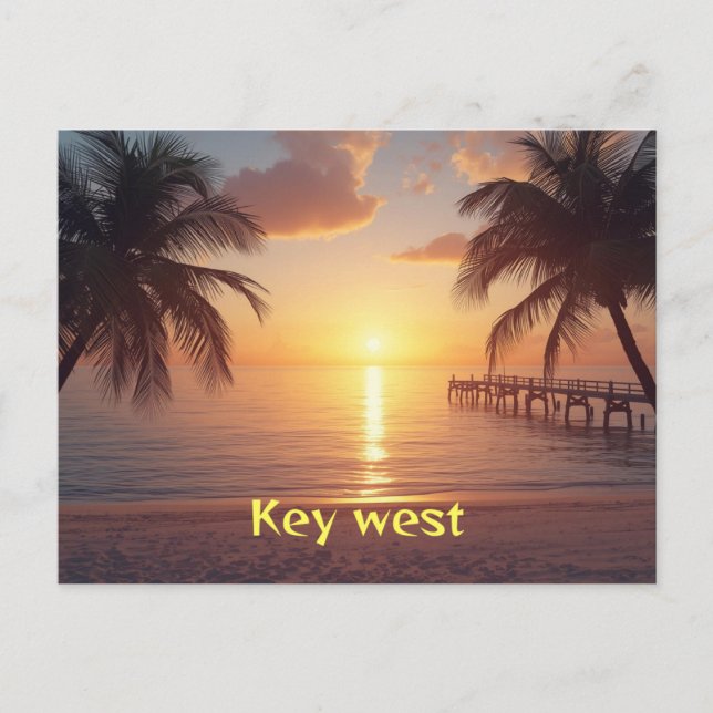 Key west florida postcard (Front)