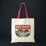 Key West Florida Retro Emblem Tote Bag<br><div class="desc">Key West vector art design. Key West,  a U.S. island city,  is part of the Florida Keys archipelago.</div>