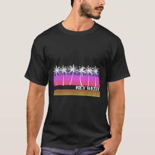 Key West Florida Retro Style Vintage Beach Sunset T-Shirt