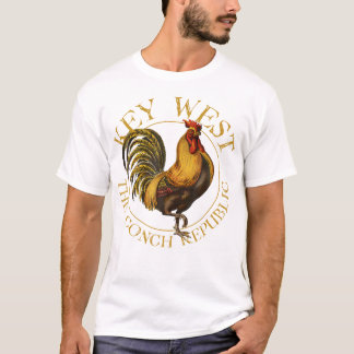 Key West Florida Rooster Design Souvenir T-Shirt
