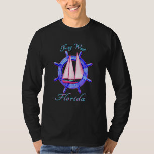 Key West Florida Sailboat Sailing Vacation Nautica T-Shirt