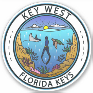Key West Florida Scuba Retro Emblem