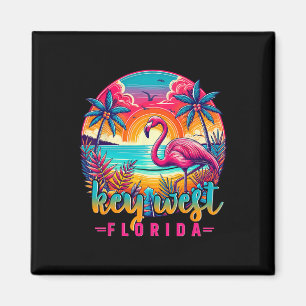 Key West Florida Shirt Flamingo Tropical Beach Vac Magnet