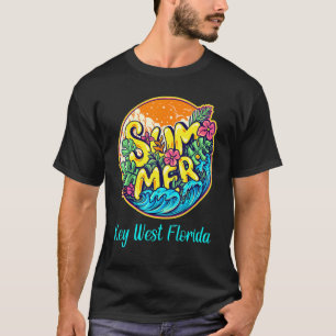 Key West Florida Summer Sea Vacation Beaches Sun S T-Shirt