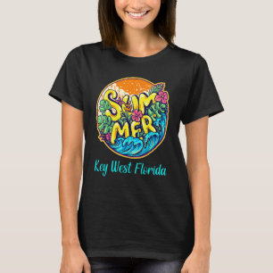 Key West Florida Summer Sea Vacation Beaches Sun S T-Shirt