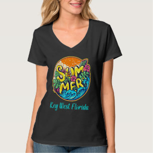 Key West Florida Summer Sea Vacation Beaches Sun S T-Shirt