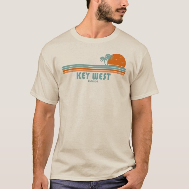 Key West Florida Sun Palm Trees T-Shirt (Front)