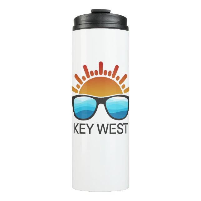 Key West Florida Sunglasses Thermal Tumbler (Front)