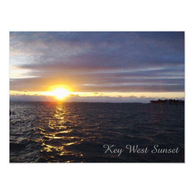 Key West Florida Sunset Photo Poster (Front)