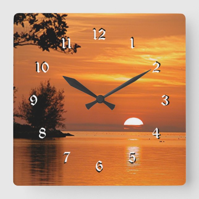 Key West, Florida sunset Square Wall Clock (Front)