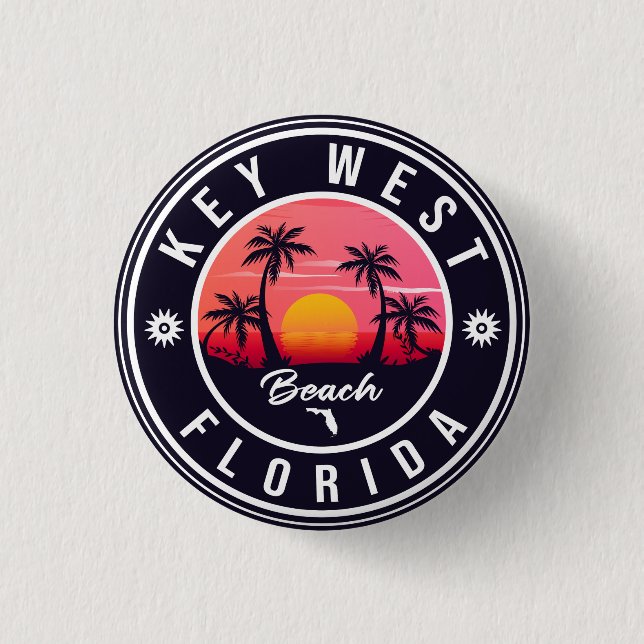 key west Florida Sunset Vacation Souvenirs 3 Cm Round Badge (Front)