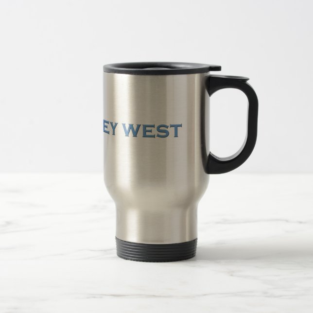 Key West Florida (text logo) Travel Mug (Right)