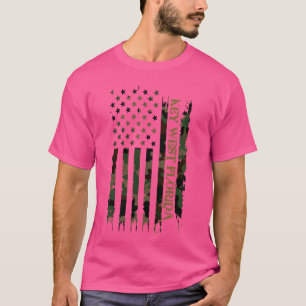 Key West Florida United States Distressed Camo w U T-Shirt