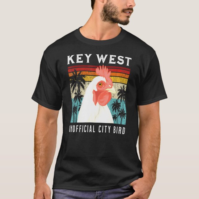 Key West Florida Unofficial City Bird Souvenir T-Shirt (Front)