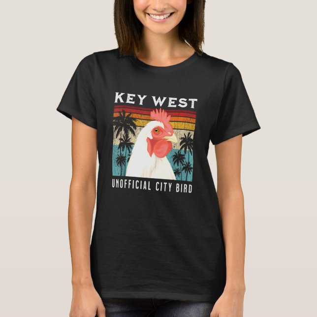 Key West Florida Unofficial City Bird Souvenir T-Shirt (Front)