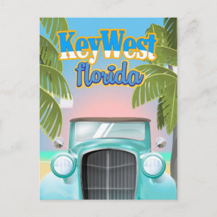 Key West, Florida USA vintage travel poster Postcard
