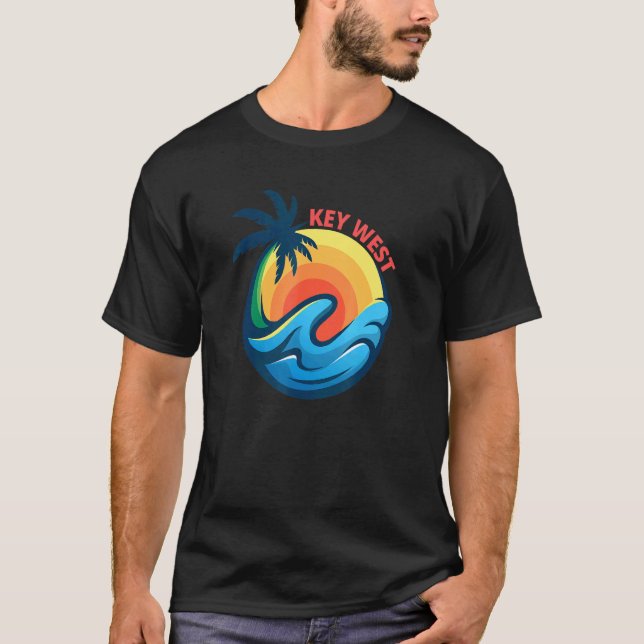 Key West Florida Vacation Travel Beach T-Shirt (Front)
