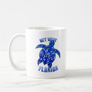Key West Florida Vacation Tribal Turtle Coffee Mug