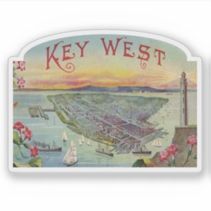 Key West Florida Vintage Illustration