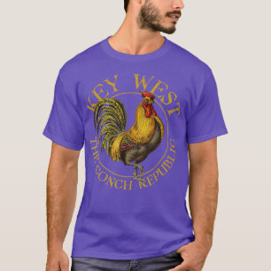 Key West Florida Vintage Rooster Design Souvenir T-Shirt
