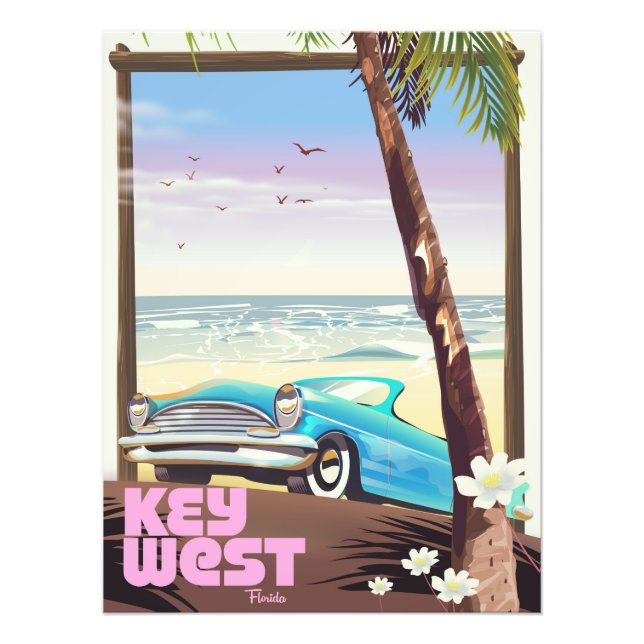 key west florida vintage travel poster (Front)
