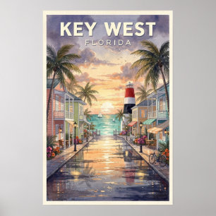 Key West Florida Vintage Travel Poster