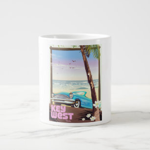 key west florida vintage travel poster large coffee mug