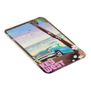 key west florida vintage travel poster magnet