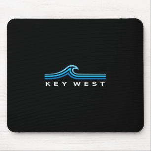 Key West Florida Waves Vintage Mens Womens Boys So Mouse Mat