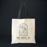 Key West Florida Wedding Weekend Destination Tote Bag<br><div class="desc">Welcome your Key West Florida wedding guests with these custom wedding welcome bags! Embrace the sunny spirit with this classic tote featuring a palm tree and ocean line sketch design. Customise it with the name and location of your wedding. Give your guests a stylish gift to be used long after...</div>