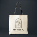 Key West Florida Wedding Weekend Destination Tote Bag<br><div class="desc">Welcome your Key West Florida wedding guests with these custom wedding welcome bags! Embrace the sunny spirit with this classic tote featuring a palm tree and ocean line sketch design. Customise it with the name and location of your wedding. Give your guests a stylish gift to be used long after...</div>