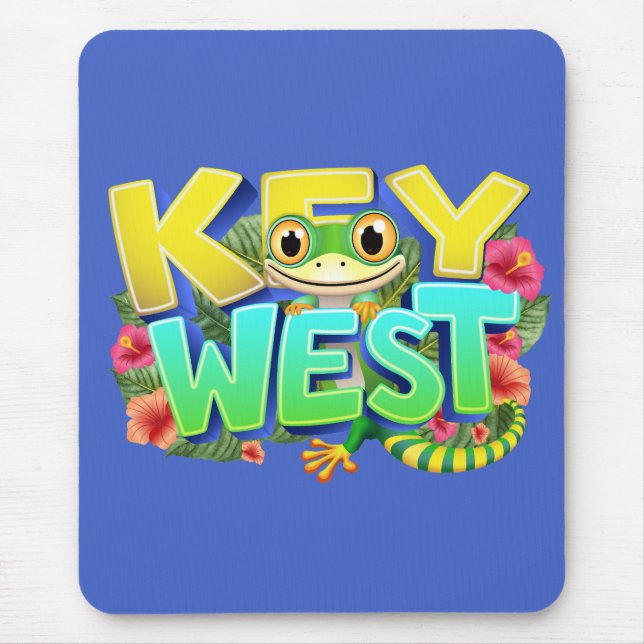 Key West Gecko Florida Mouse Mat (Front)