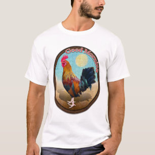 Key West - Gypsy Rooster Good Morning Vintage Oval T-Shirt