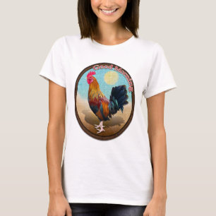 Key West - Gypsy Rooster Good Morning Vintage Oval T-Shirt