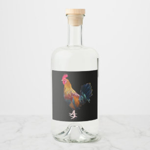 Key West - Gypsy Rooster Liquor Bottle Label