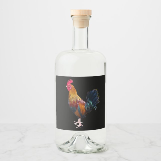 Key West - Gypsy Rooster Liquor Bottle Label (Front)
