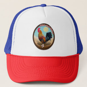 Key West Gypsy Rooster Rise and Shine Vintage Oval Trucker Hat