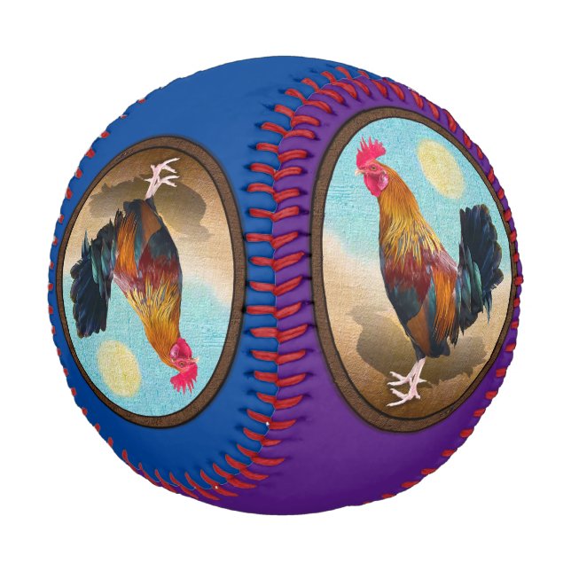 Key West - Gypsy Rooster Vintage Oval Baseball (Angled)
