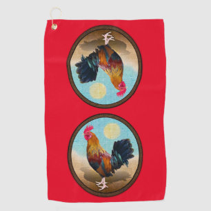 Key West - Gypsy Rooster Vintage Oval Golf Towel