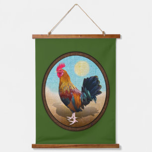 Key West - Gypsy Rooster Vintage Oval Hanging Tapestry