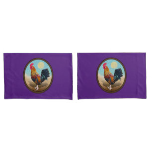 Key West - Gypsy Rooster Vintage Oval Pillowcase