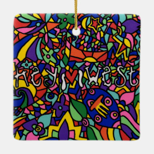 Key West Hand Painted Art Christmas Ornament