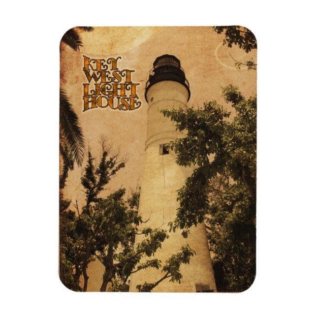 Key West Lighthouse Vintage Photo Magnet (Vertical)